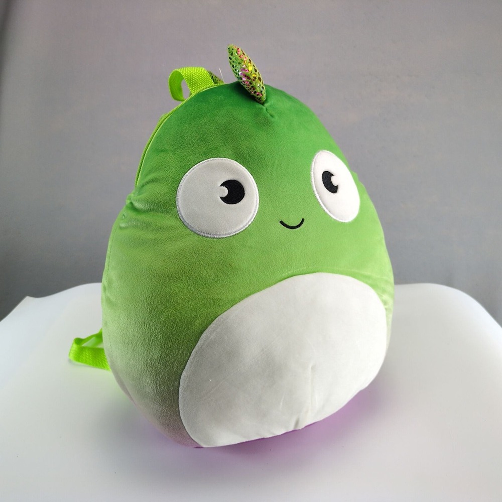 Squishmallows Denton the Chameleon 13" Plush Backpack Adjustable Straps Cute!
